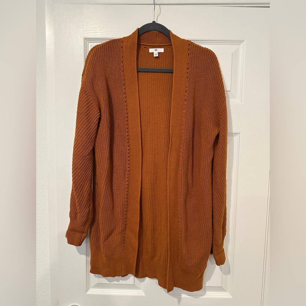 BP Rust Open-Front Cardigan Sweater size S